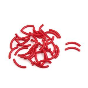 40pcs Soft Rubber Cosmetic Makeup Eyelash Curler Refill Replace Pads Red